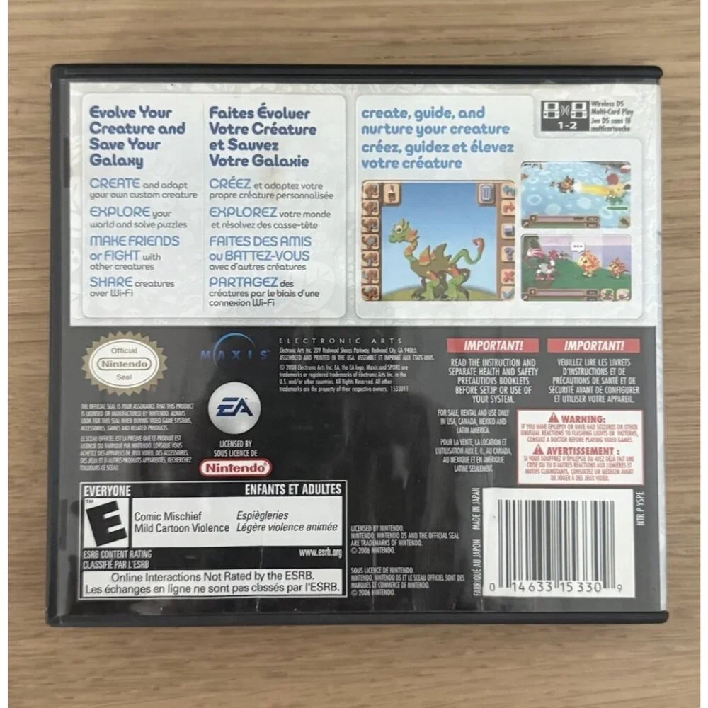 Spore‎ Creatures (Nintendo DS, 2008) Complete CIB Working Tested Authentic